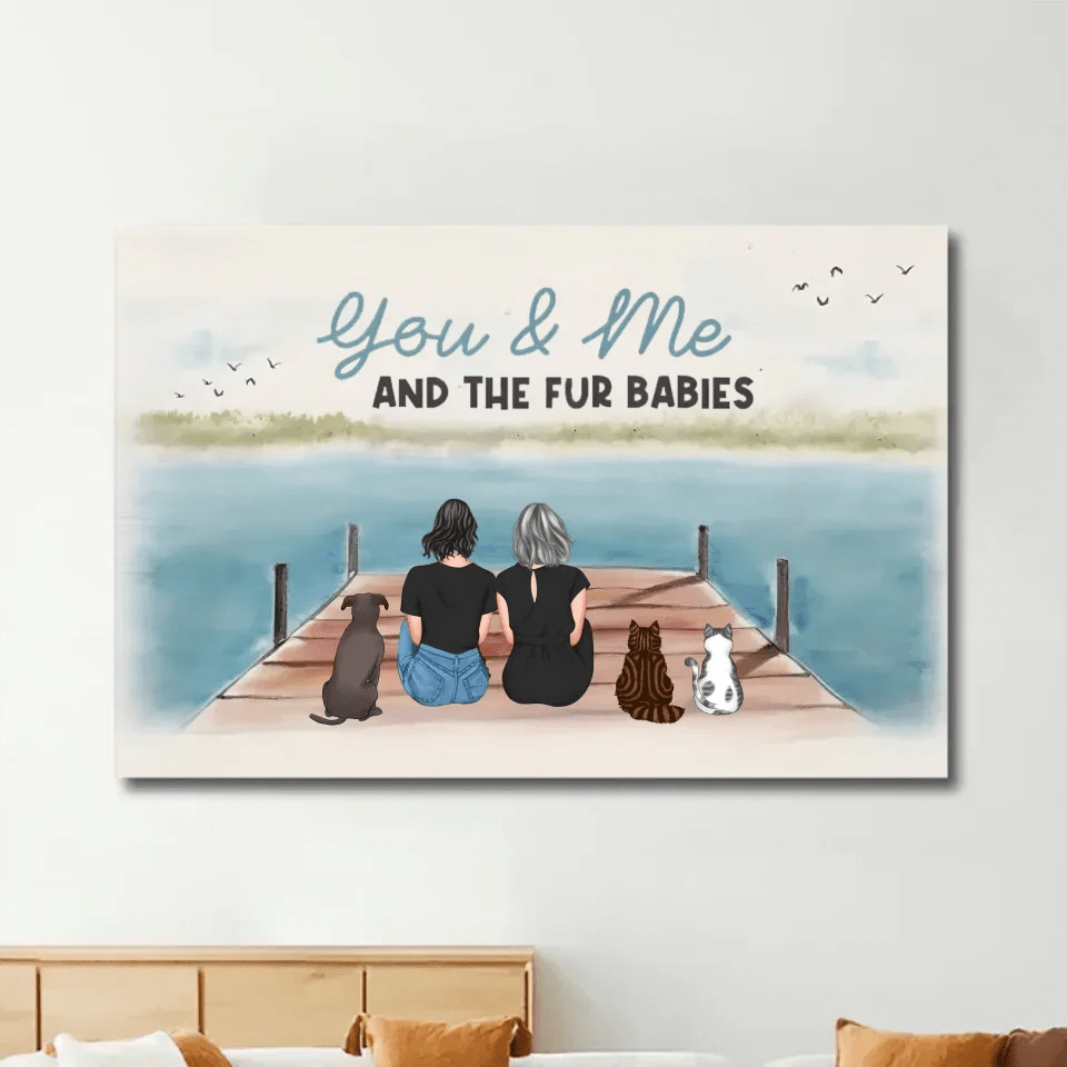 You Me & The Fur Babies - Personalized Wrapped Canvas 712419 - 712582 - DiyGiftly