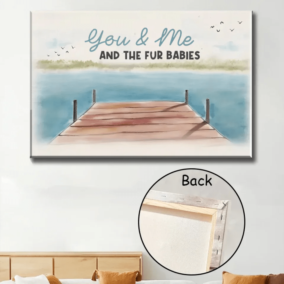 You Me & The Fur Babies - Personalized Wrapped Canvas 712419 - 712582 - DiyGiftly