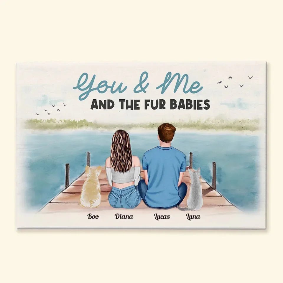 You Me & The Fur Babies - Personalized Wrapped Canvas 712419 - 712582 - DiyGiftly