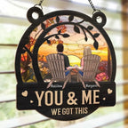 You & Me, Together Forever - Couple Personalized Window Hanging Suncatcher Ornament - Gift For Husband Wife, Anniversary 666957 - DiyGiftly