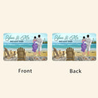 You & Me We Got This Back View Couple Walking On The Beach Personalized Horizontal Wallet Card 708035 - Q - DiyGiftly