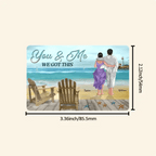 You & Me We Got This Back View Couple Walking On The Beach Personalized Horizontal Wallet Card 708035 - Q - DiyGiftly