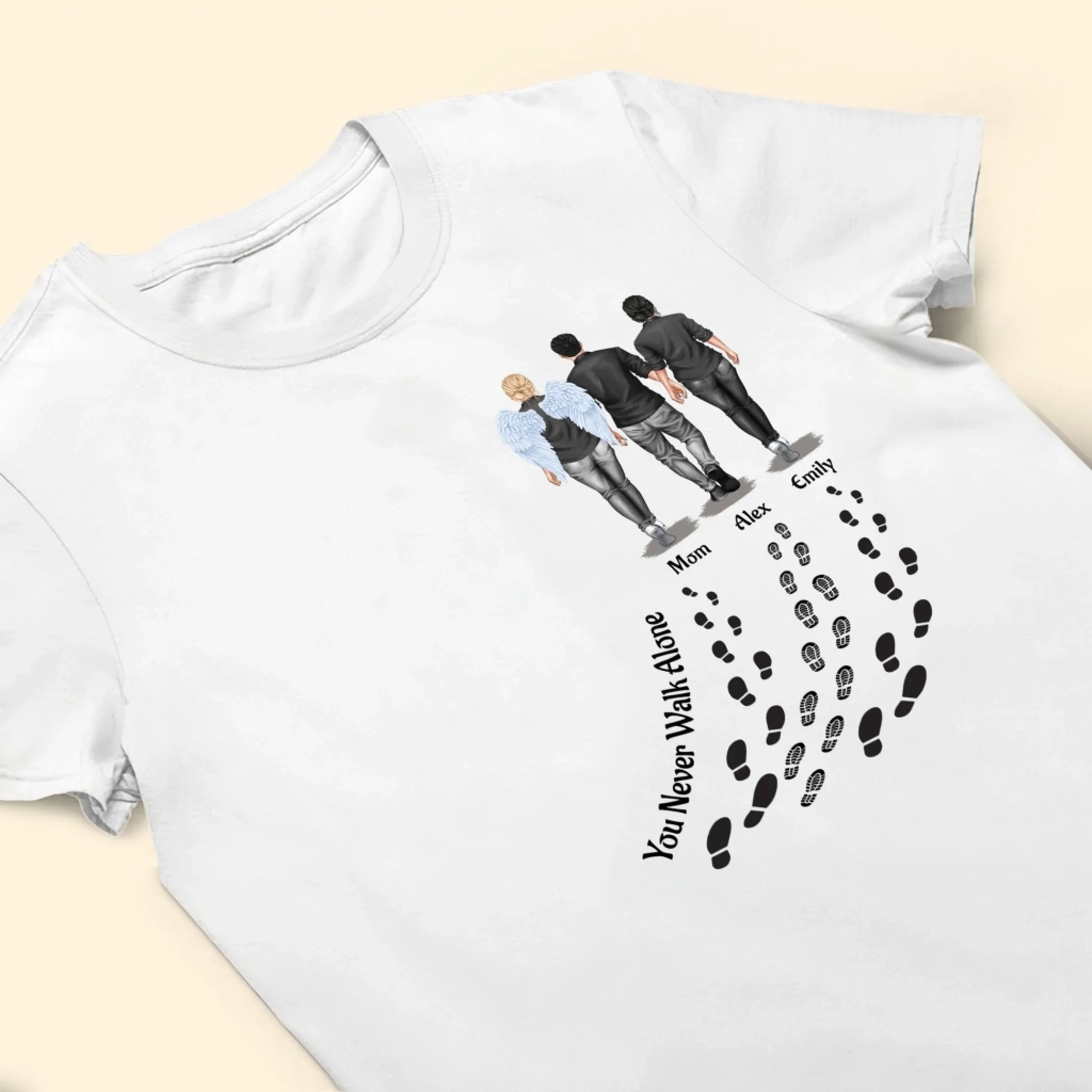 You Never Walk Alone (Memorial) - Personalized Shirt for Grieving Hearts 1074485 - DiyGiftly
