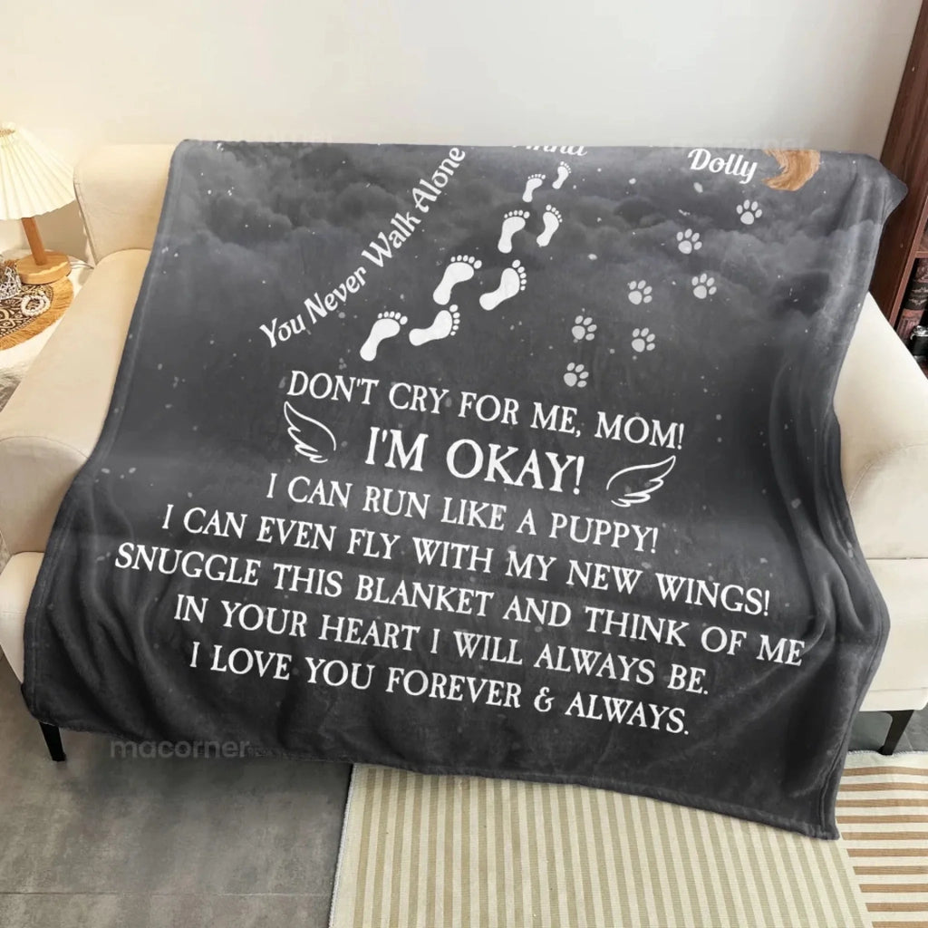 blanket personalized design loss of dog gift comfort gift design preview