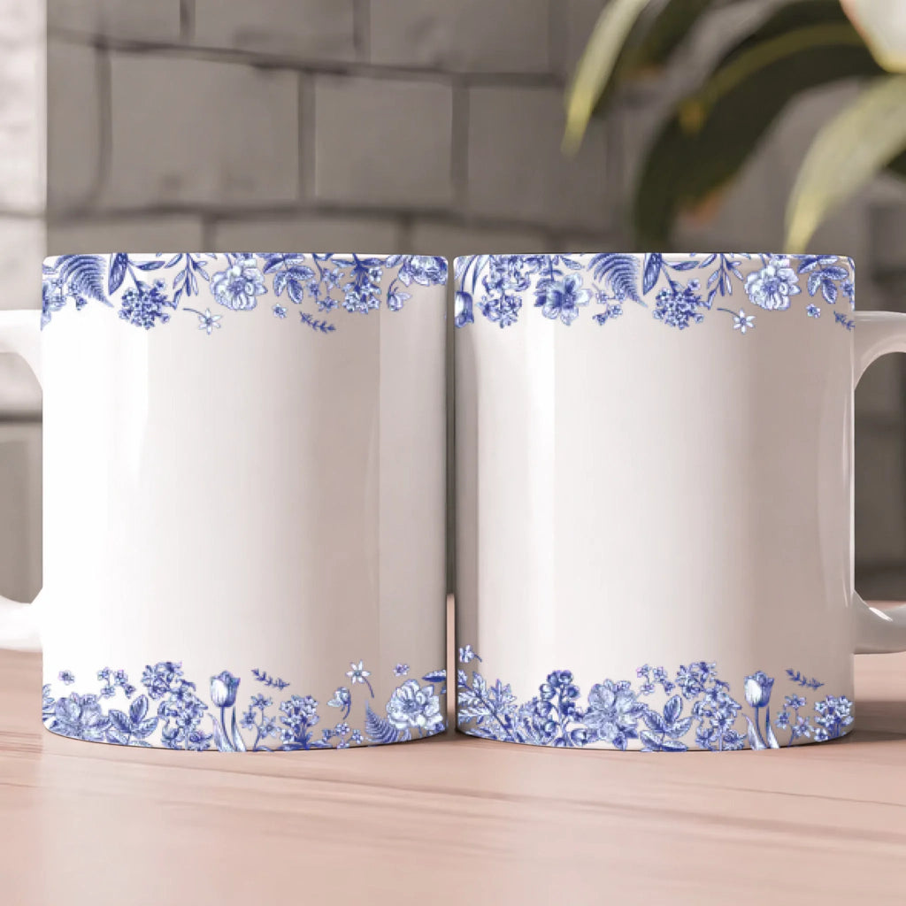 "You Seriously Live Too Damn Far From Me" – Long Distance Toile De Jouy States Mug – Personalized Custom Georgia & Illinois Floral Map Mug – Perfect Best Friend & Couple Gift 1144478 - DiyGiftly