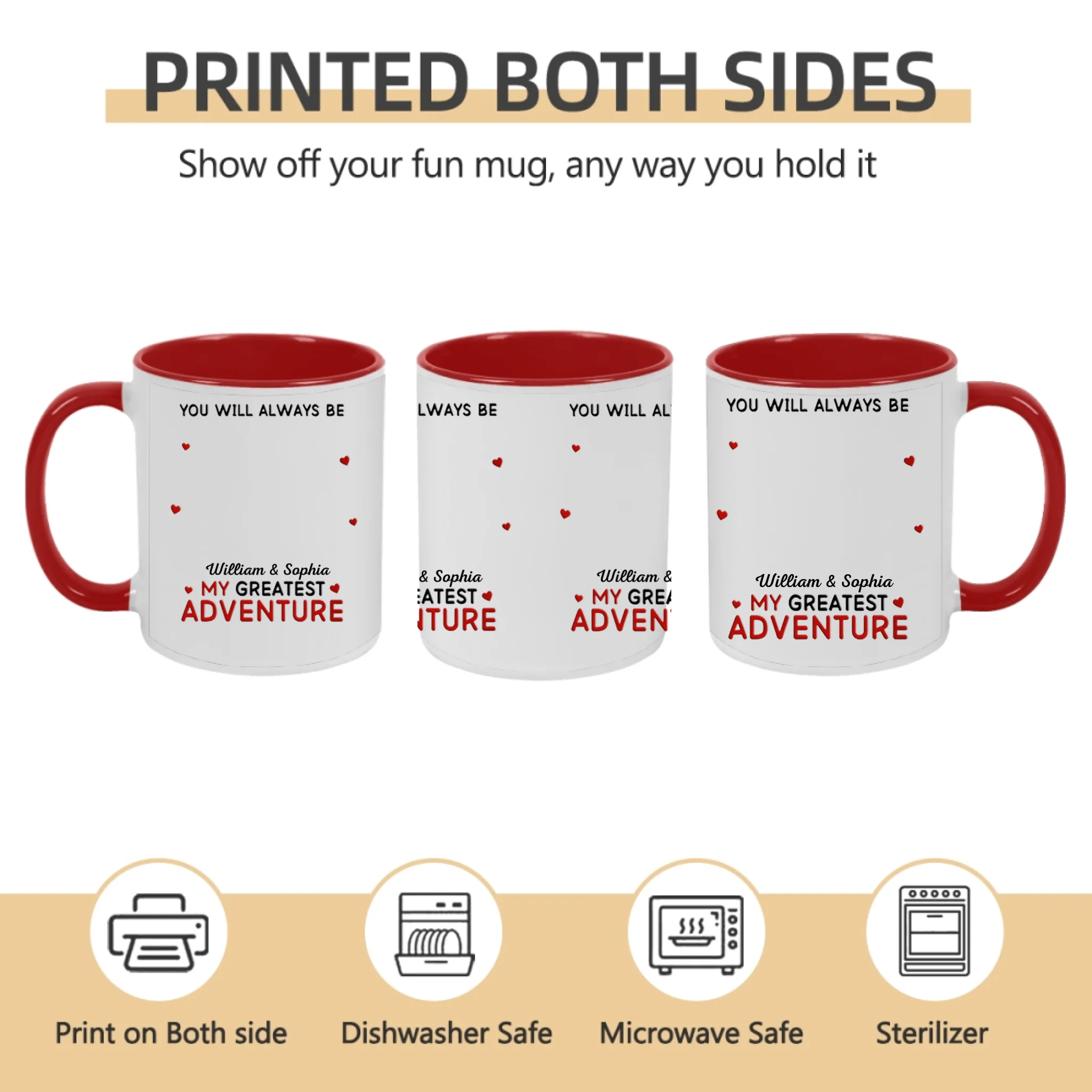 You Will Always Be My Greatest Adventure – Personalized Mug with Custom Names, Romantic Couple Coffee Cup, Unique Anniversary Gift for Husband, Wife, Boyfriend or Girlfriend, Valentine’s Day & Wedding Gift Idea, Custom Love Quote Mug for Couples 1057770 - DiyGiftly