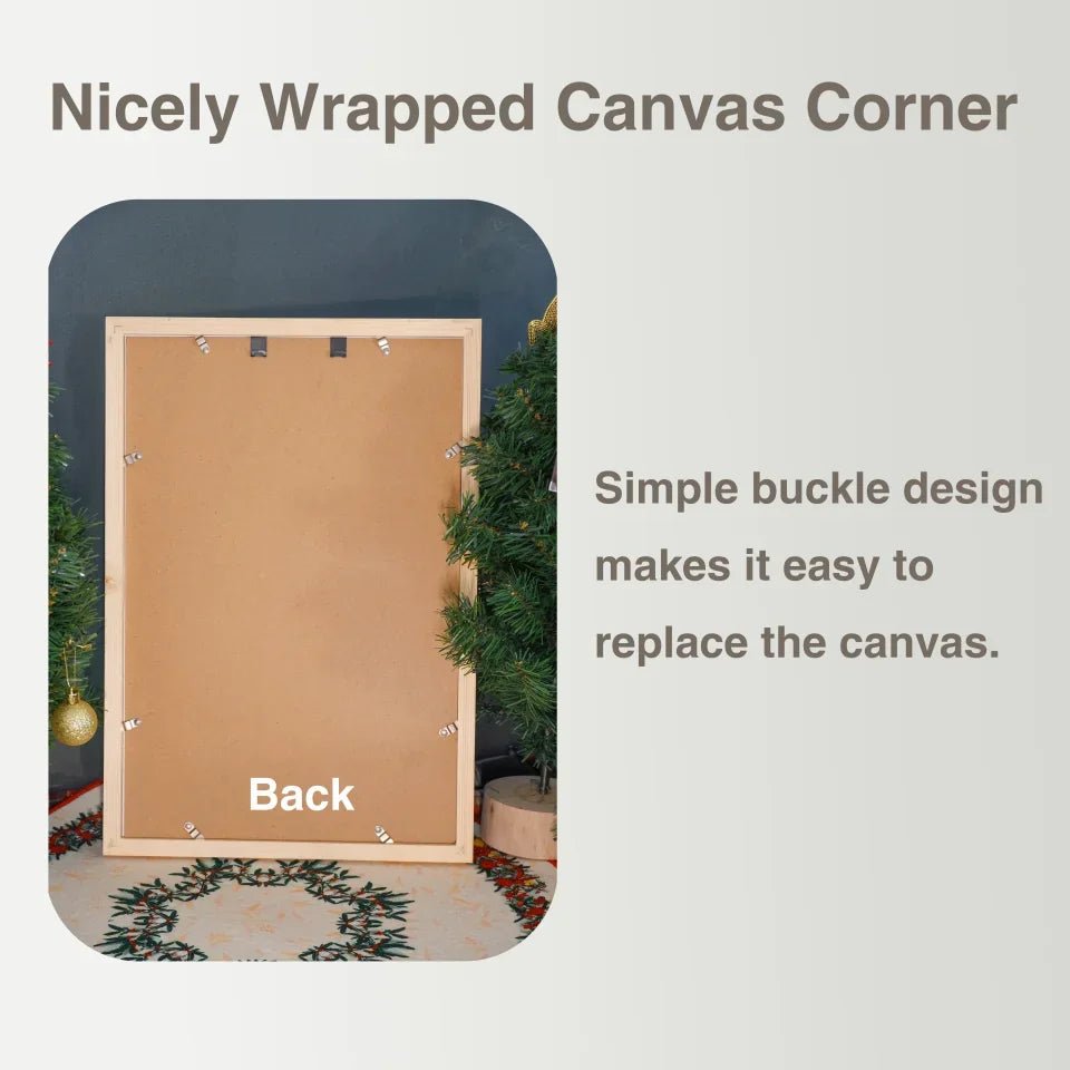 Poster or Canvas Print with Personalized Photo Map and Text Wall