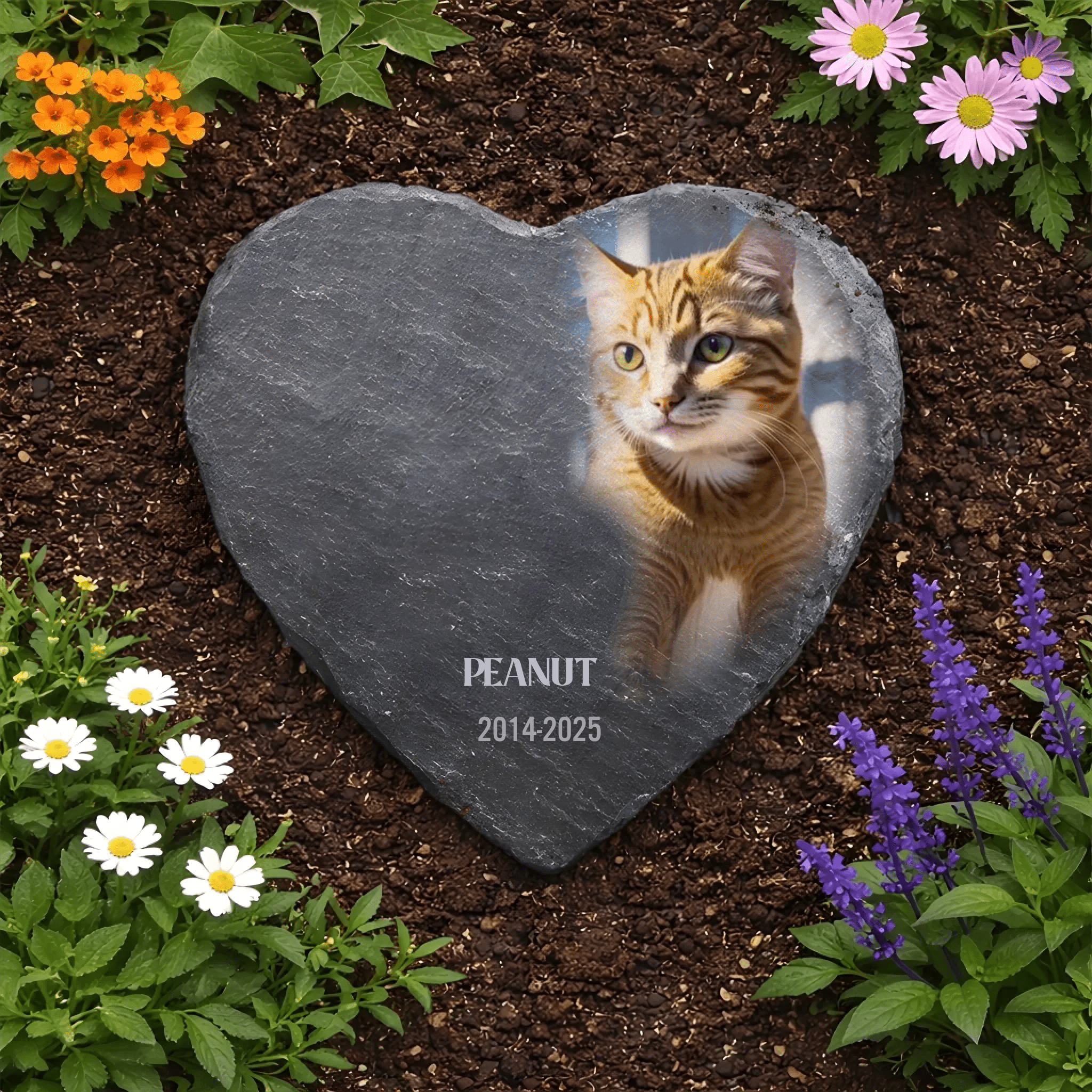 cat remembrance garden stone
