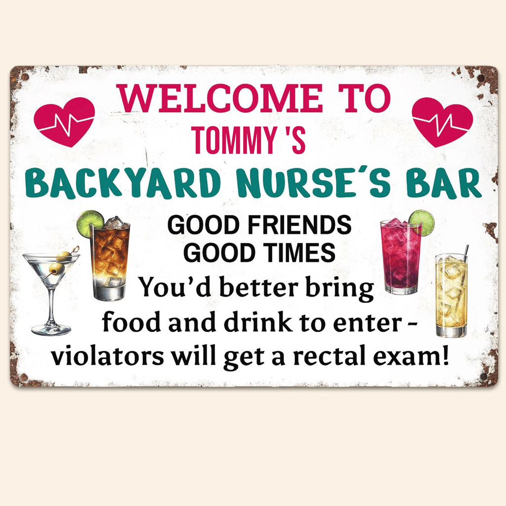 You'd Better Bring Food - Gift for a Nurse - Personalized Custom Metal Sign 736373 - 736394 - DiyGiftly