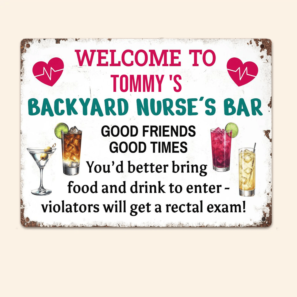 You'd Better Bring Food - Gift for a Nurse - Personalized Custom Metal Sign 736373 - 736394 - DiyGiftly