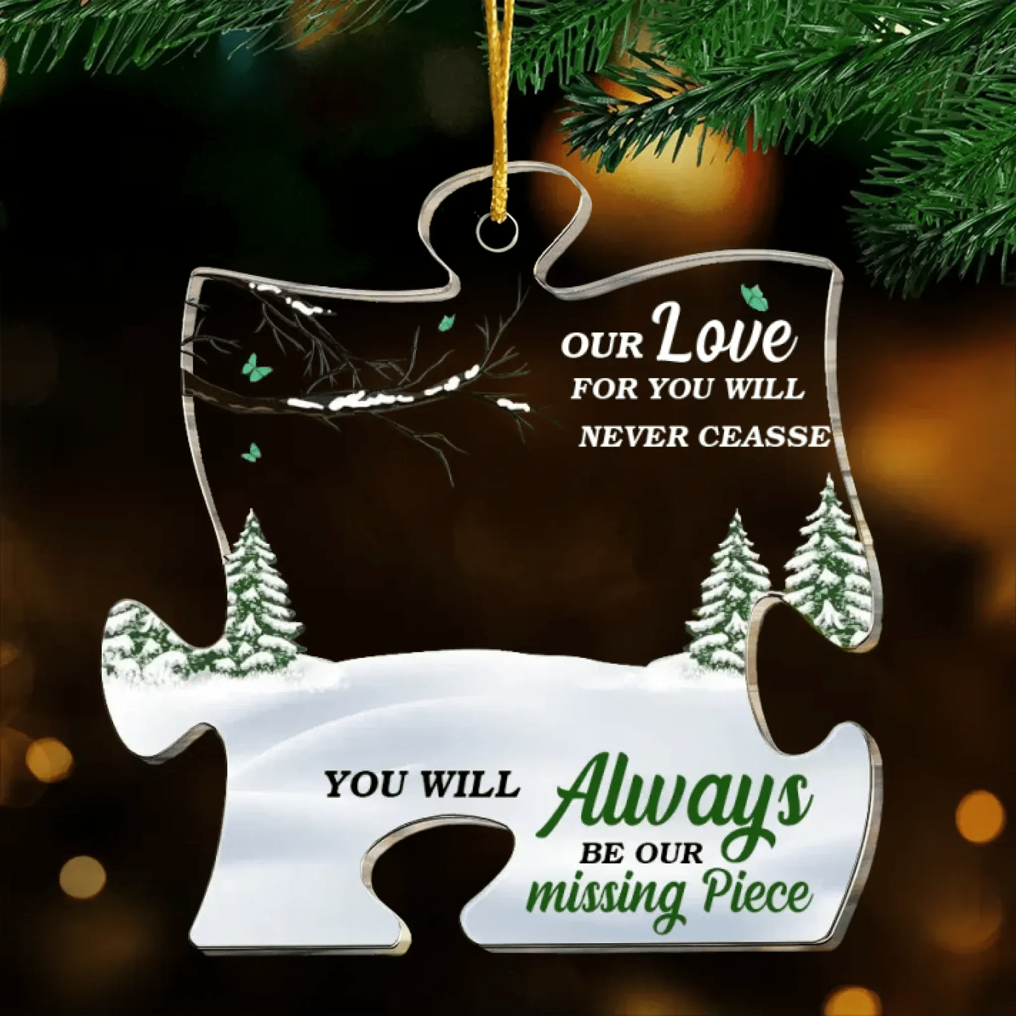 You’ll Always Be the Piece That Makes Us Whole – Custom Puzzle - Shaped Acrylic Keepsake 1047376 - DiyGiftly