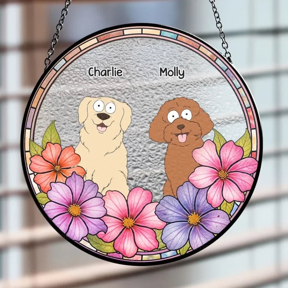 suncatcher ornament personalized design loss of dog gift window hanging keepsake design preview
