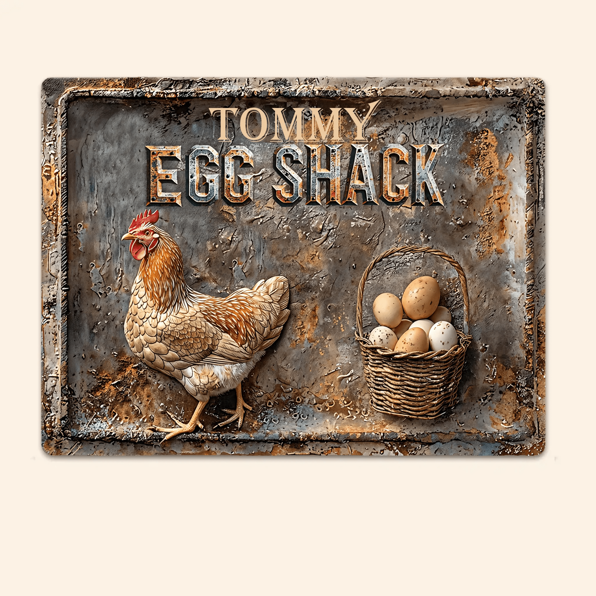 Your Egg Shack - Personalized Chicken Rectangle Metal Sign 736192 - 736320 - DiyGiftly