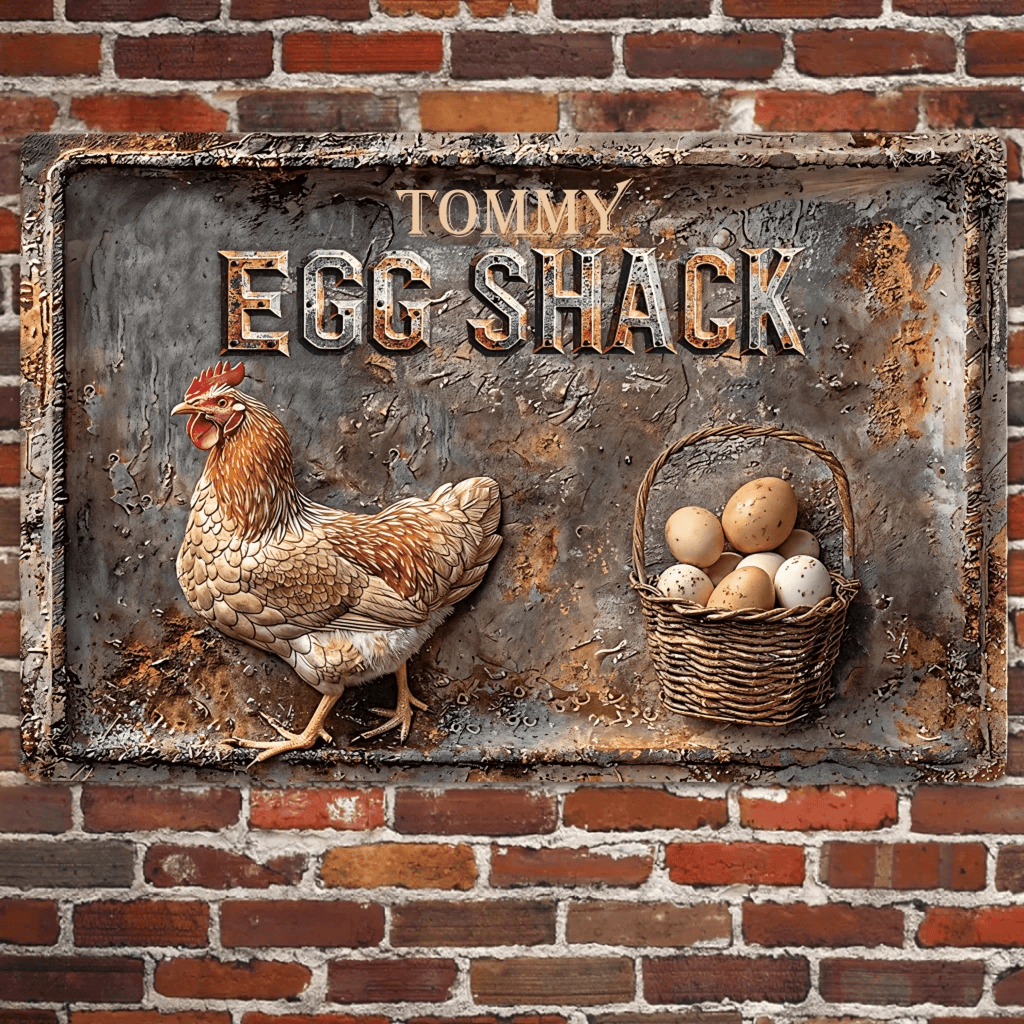 Your Egg Shack - Personalized Chicken Rectangle Metal Sign 736192 - 736320 - DiyGiftly