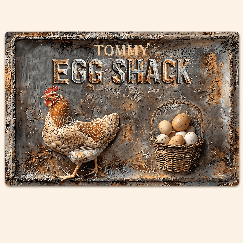 Your Egg Shack - Personalized Chicken Rectangle Metal Sign 736192 - 736320 - DiyGiftly