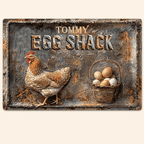 Your Egg Shack - Personalized Chicken Rectangle Metal Sign 736192 - 736320 - DiyGiftly