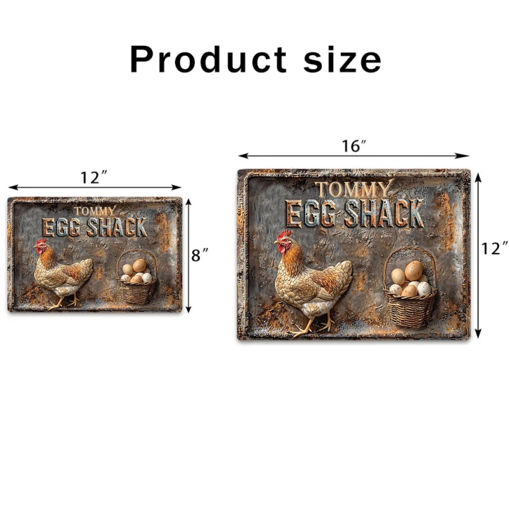Your Egg Shack - Personalized Chicken Rectangle Metal Sign 736192 - 736320 - DiyGiftly