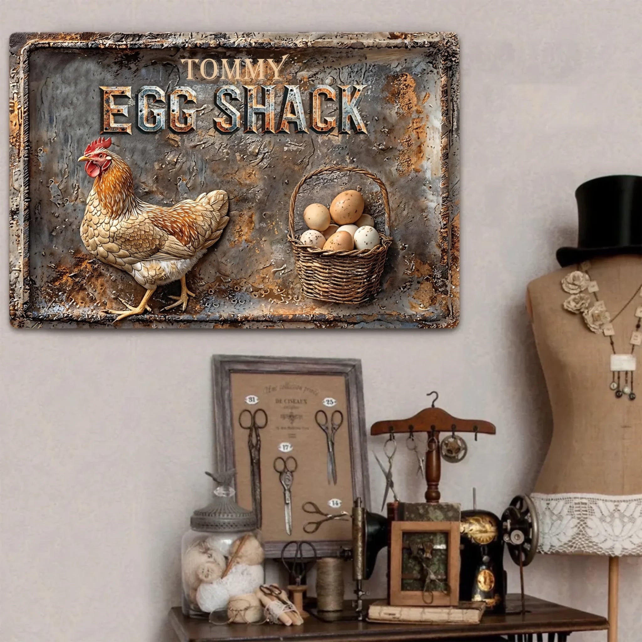 Your Egg Shack - Personalized Chicken Rectangle Metal Sign 736192 - 736320 - DiyGiftly
