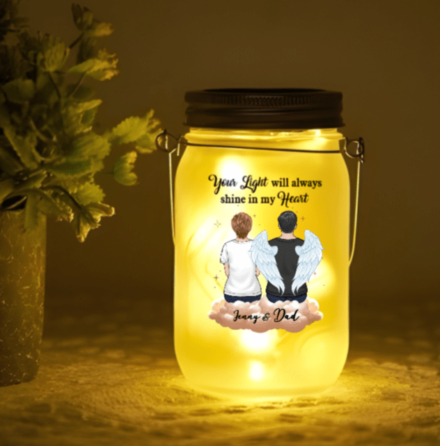 Your Light Will Always Shine In My Heart - Memorial Personalized Custom Mason Jar Light - Sympathy Gift For Family Members 84702976 - DiyGiftly