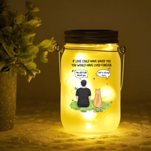 Your Light Will Always Shine In My Heart - Memorial Personalized Custom Mason Jar Light - Sympathy Gift For Pet Owners, Pet Lovers 13956608 - DiyGiftly