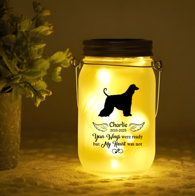 Your Light Will Always Shine In My Heart - Memorial Personalized Custom Mason Jar Light - Sympathy Gift For Pet Owners, Pet Lovers 98960896 - DiyGiftly