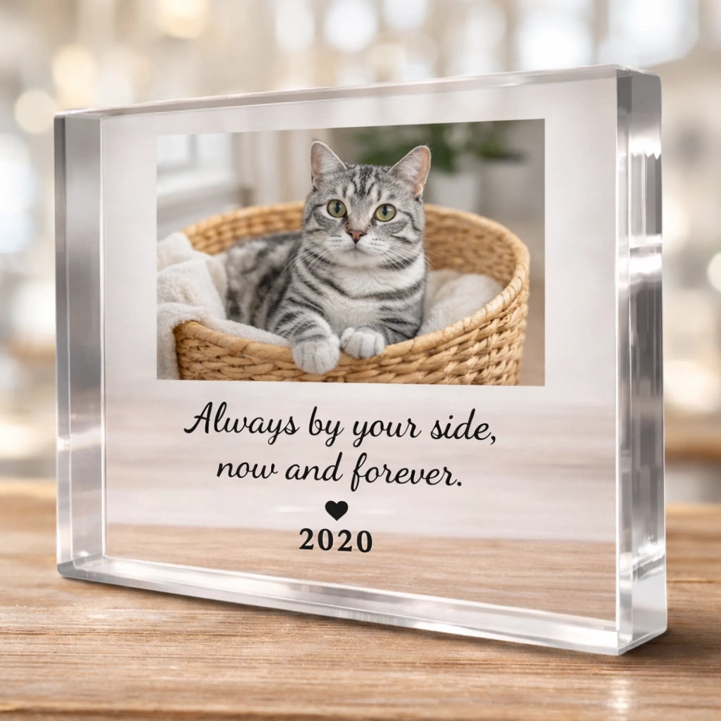 personalized acrylic block cat memorial