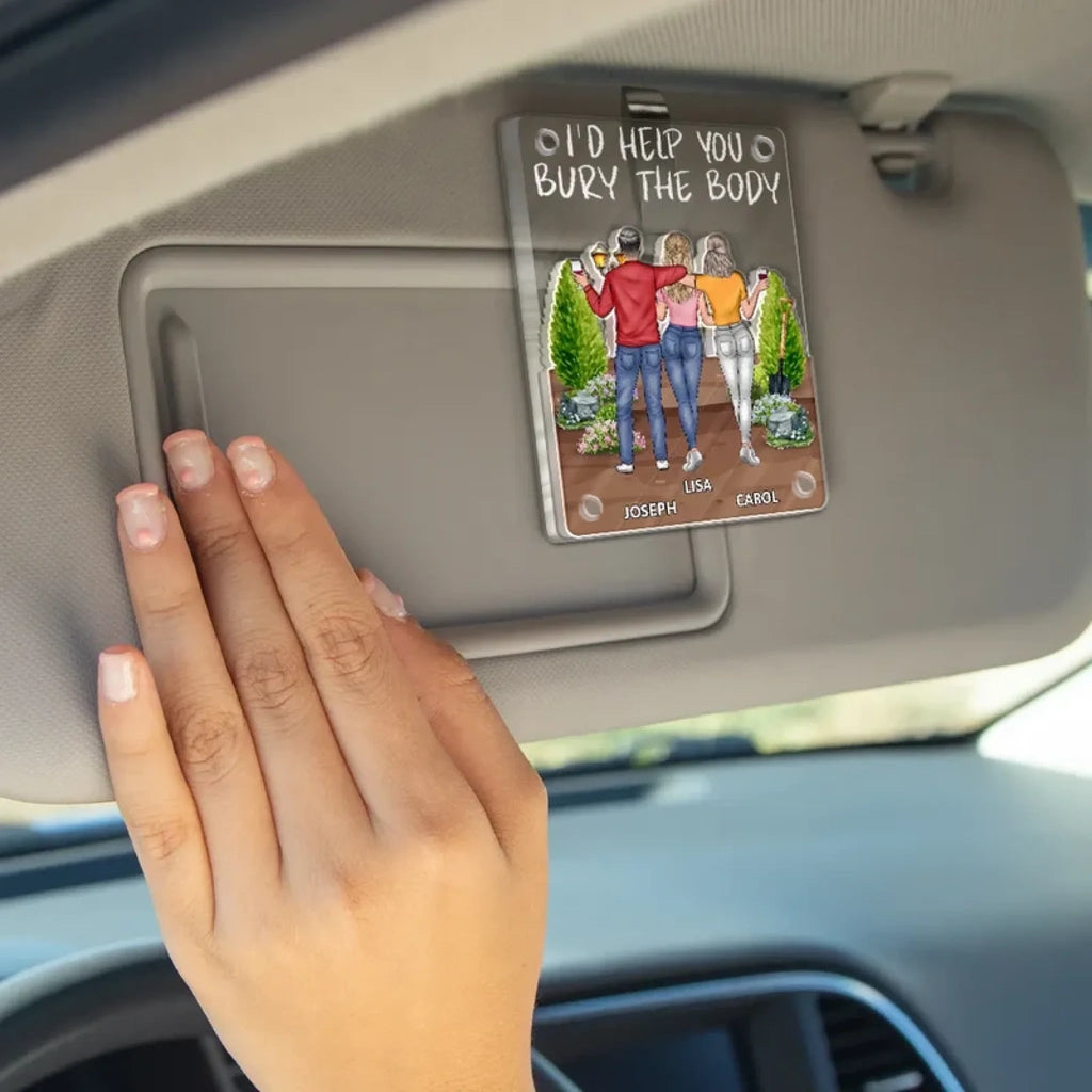 Your Reliable Sidekick - Personalized Custom Acrylic Visor Clip for Cars 1068318 - DiyGiftly