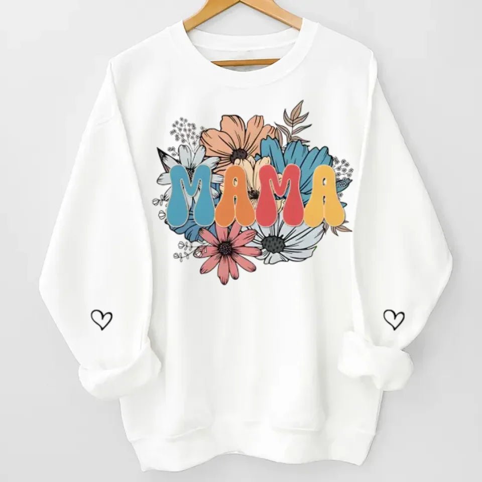 You're One Great Mama - Family Personalized Custom Unisex Sweatshirt With Design On Sleeve - Birthday Gift For Mom, Grandma 685942 - 685943 - DiyGiftly