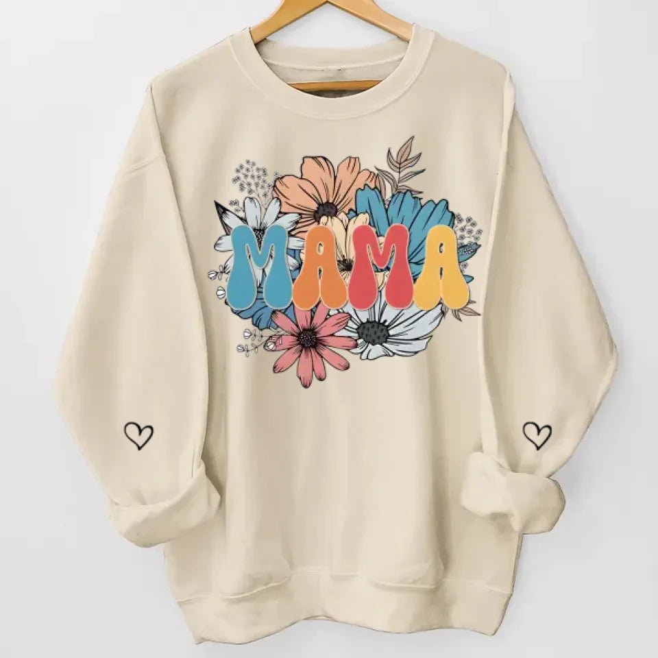 You're One Great Mama - Family Personalized Custom Unisex Sweatshirt With Design On Sleeve - Birthday Gift For Mom, Grandma 685942 - 685943 - DiyGiftly