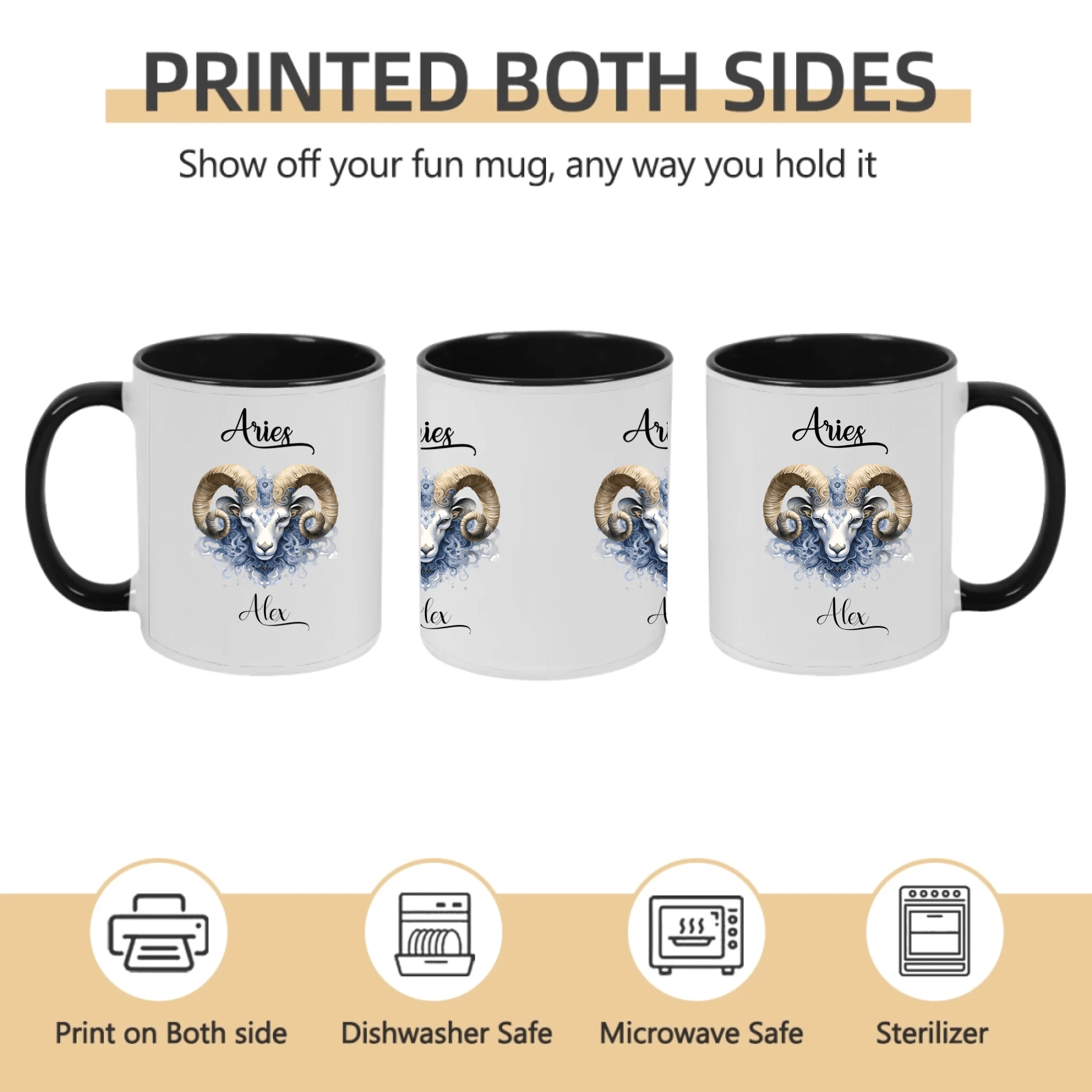 Zodiac Lover’s Birthday Gift - Personalized Astrology Constellation Mug with Custom Name 1103905 - DiyGiftly