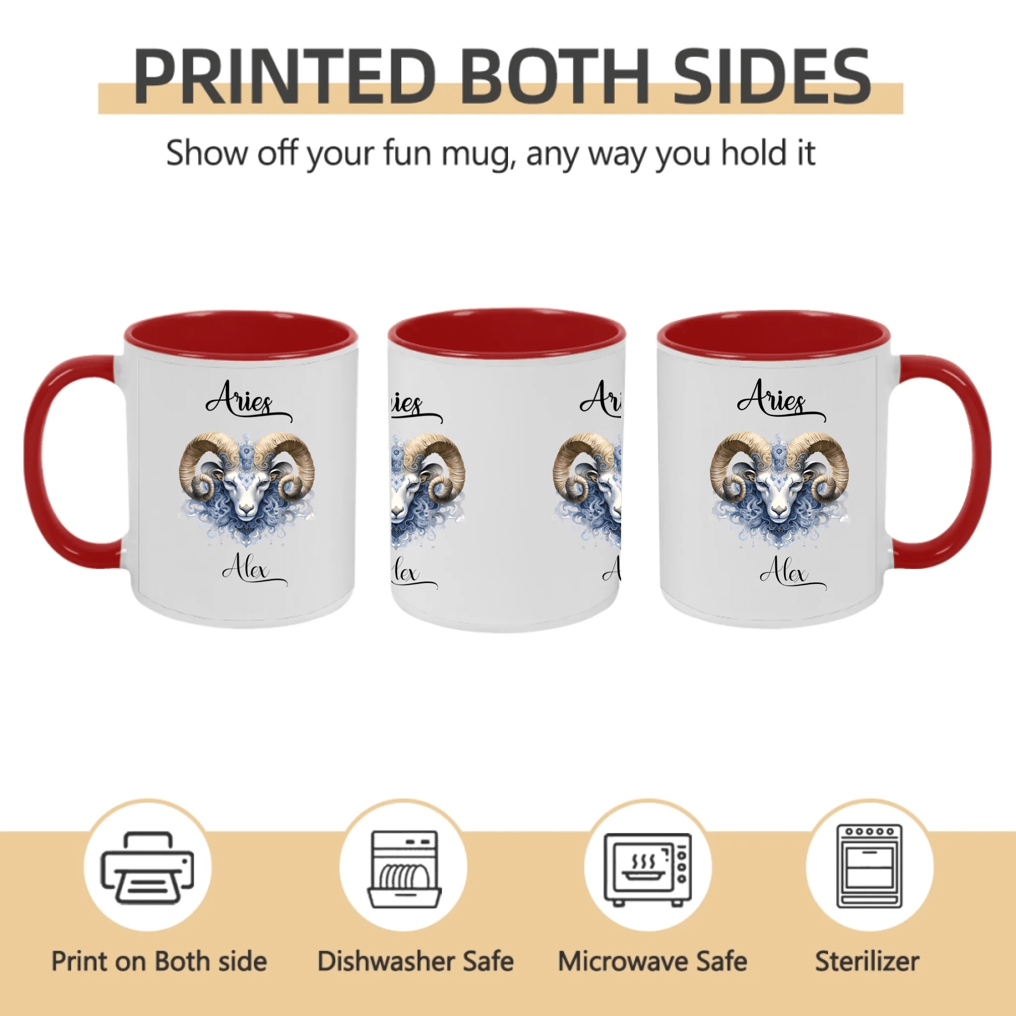 Zodiac Lover’s Birthday Gift - Personalized Astrology Constellation Mug with Custom Name 1103905 - DiyGiftly