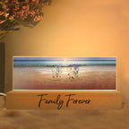 blooming garden custom name wooden acrylic led night light for bedroom decor