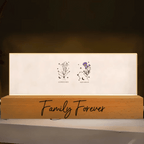 custom name wooden acrylic led night light as a new home gift
