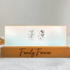 custom name wooden acrylic led night light for bedroom decor