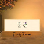 custom name wooden acrylic led night light keepsake for bedroom decor