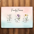 Zodiac Sign Birth Month Flower Family Personalized Mat 701457 - D - DiyGiftly