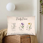 Zodiac Sign Birth Month Flower Family Personalized Pillow 715591 - B - DiyGiftly