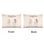 Zodiac Sign Birth Month Flower Family Personalized Pillow 715591 - B - DiyGiftly
