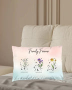 Zodiac Sign Birth Month Flower Family Personalized Pillow 715591 - B - DiyGiftly